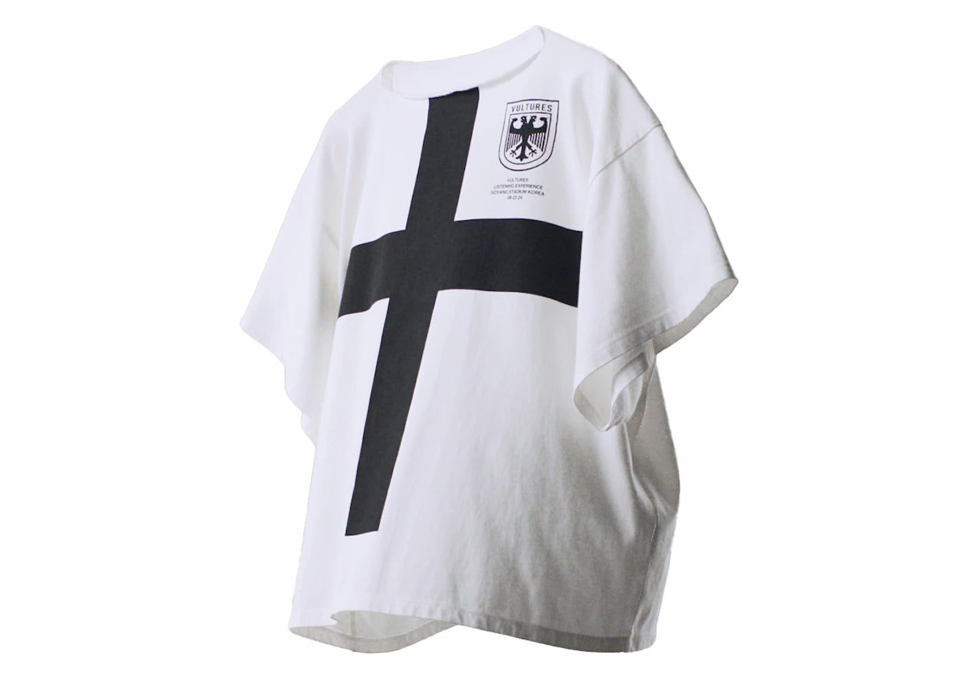 Yeezy Vultures Tee Cross White Listening Korea 2024